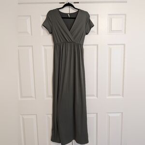 Mother Bee Maternity Sage Green Maxi Dress